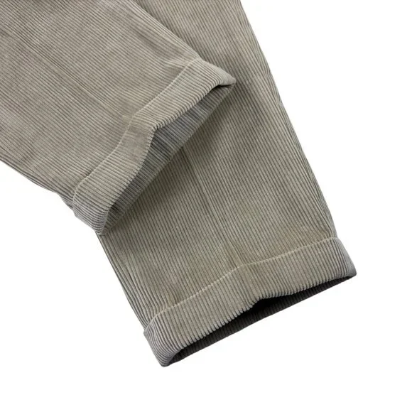 Brooks Brothers Elliot Corduroy Cuffed Pants Mens 34 x 30 Regular Fit Beige NWT
